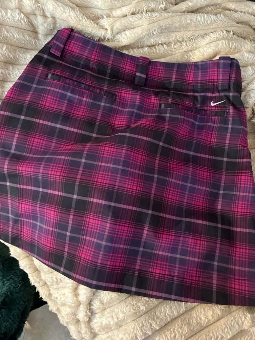 Nike Golf Plaid Performance Skort Pink Black